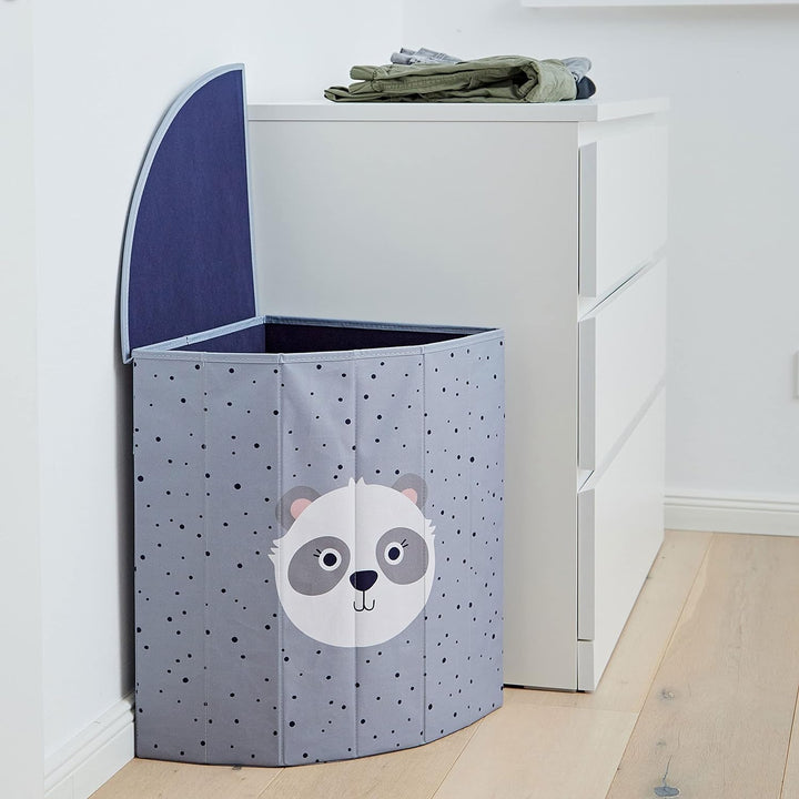 LOVE IT STORE IT Kinder Wäschekorb mit Deckel - Wäschesammler für Kinderzimmer - Verstärkt mit Holz