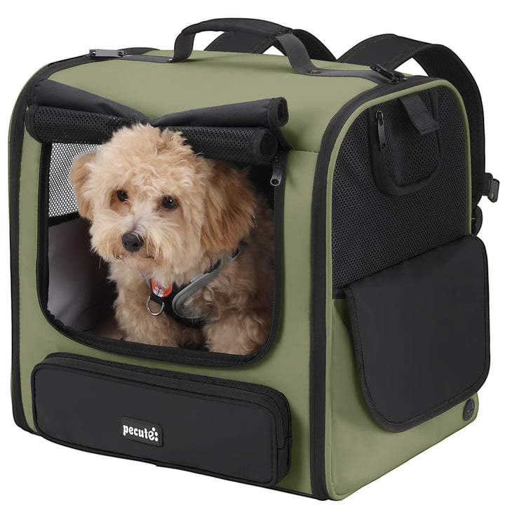 pecute Grosse Katzen Rucksack Tragetasche für Katzen & kleine Hunde, Belüfteter & robuster Haustier