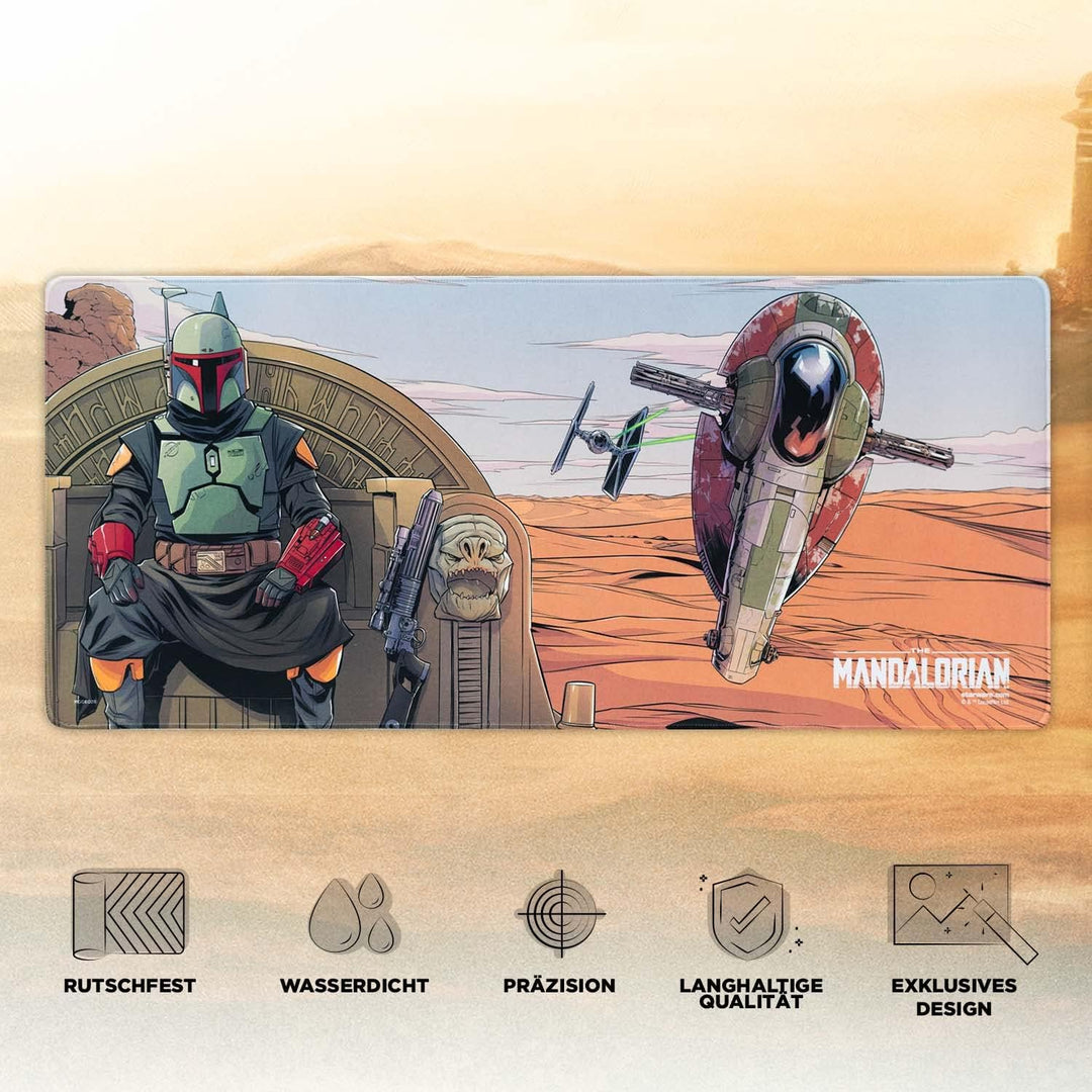 Grupo Erik Gaming Mauspad XXL The Mandalorian Boba Fett - Mousepad Gross - Gaming Mousepad XXL - Mau