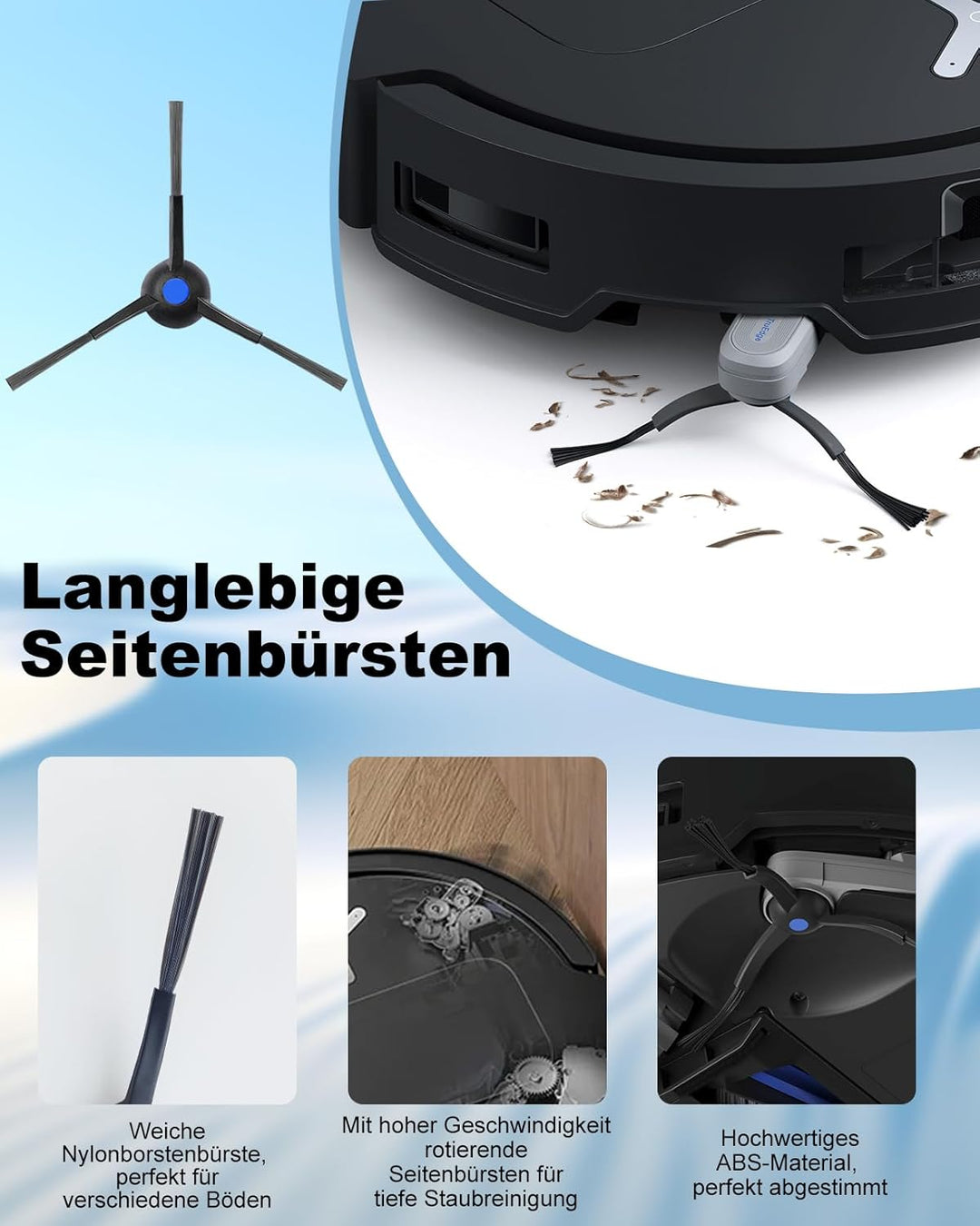 27 Stück Zubehör Set für ECOVACS DEEBOT T50 Omni/T50 PRO/T50 PRO Omni Gen2 Omni Saugroboter Ersatzte