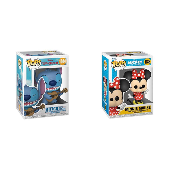 Funko Pop! Disney: Stitch mit Ukulele - Lilo and Stitch & Pop! Disney: Classics - Minnie Mouse - Vin