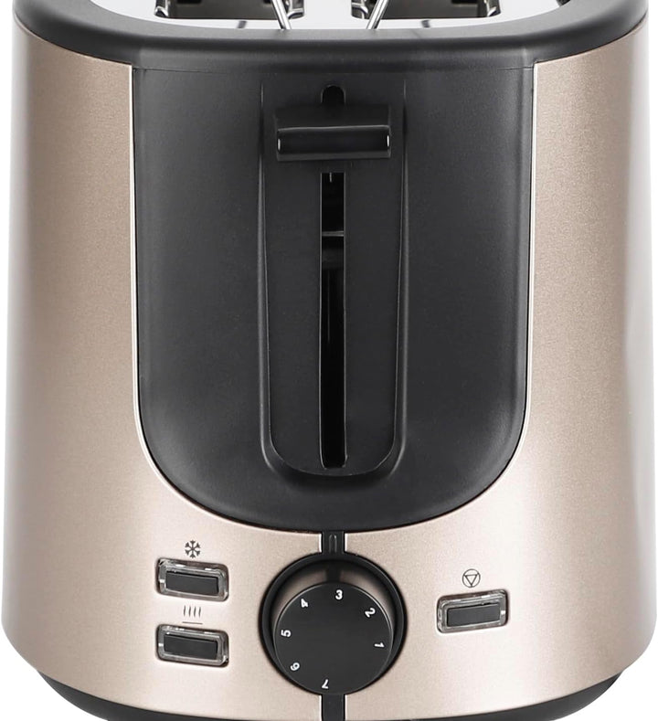 EMERIO Edelstahl Toaster mit integriertem Brötchenaufsatz | Satin Edition | 2 Toastschlitze | Zentri