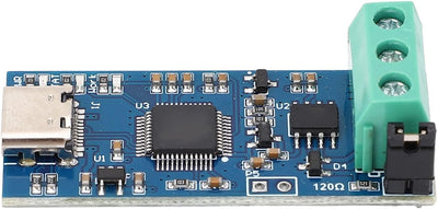 Walfront USB-zu-CAN-Modul, CAN-Bus-Konverter-Adapter, Typ-C-Netzteil für CAN2.0A CAN2.0B CANFD-Busan