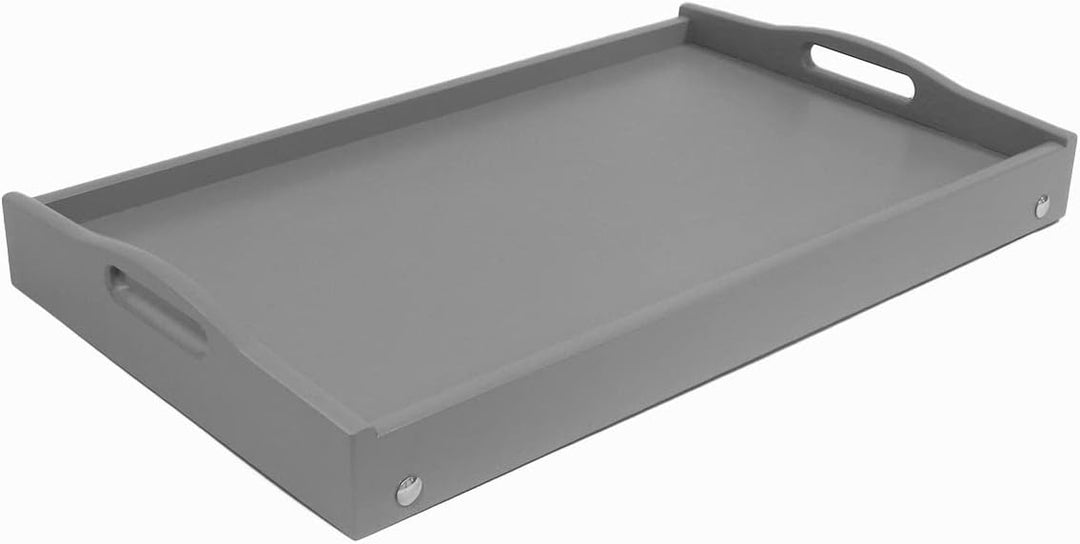 COLLECTOR Betttablett - Frühstückstablett aus Holz mit eingeklappten Beinen GRAU