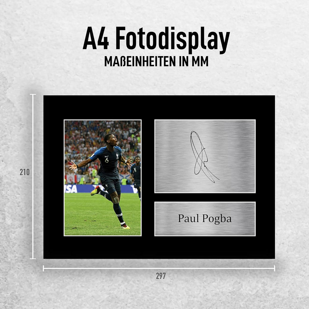 HWC Trading A4 Paul Pogba Frankreich Geschenke gedrucktes Autogramm Bild für Fussballfans und Fans,