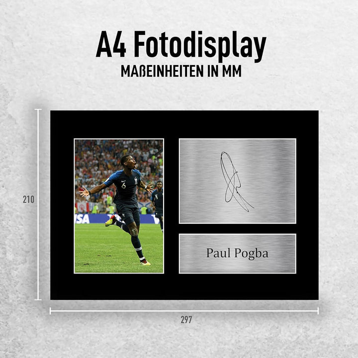 HWC Trading A4 Paul Pogba Frankreich Geschenke gedrucktes Autogramm Bild für Fussballfans und Fans,