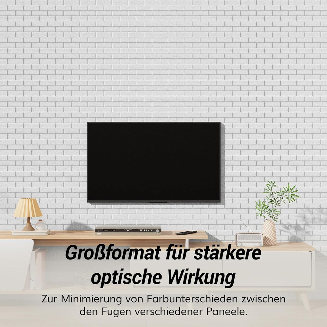 TONOR Ziegeltyp Akustikpaneele selbstklebend, 4 St.120x60x0,9cm Schalldämmung Schallschutzplatten, W