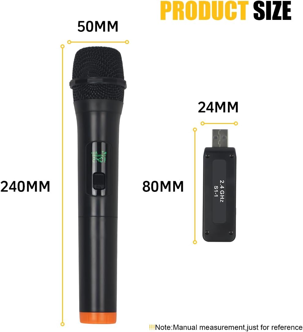 K1 Professional USB Mikrofon-Sets Wireless 2 Handheld VHF 230-250 MHz Mikrofonsystem 100 m Entfernun