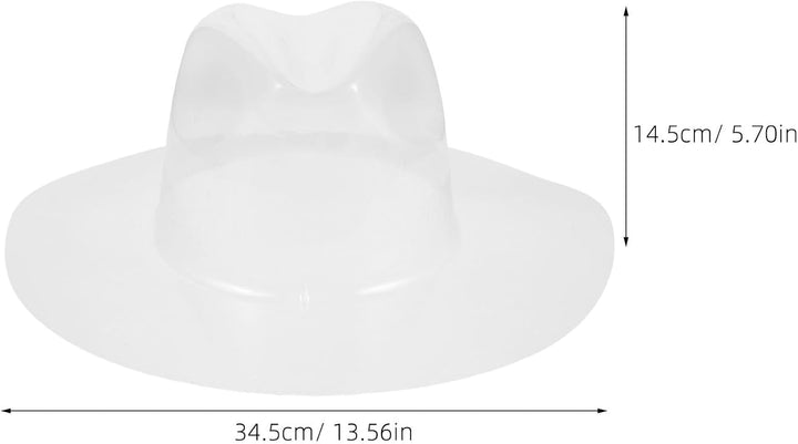 Transparenter Kunststoff Hutformer 2 Stück, 7cm Krempe für Cowboyhüte