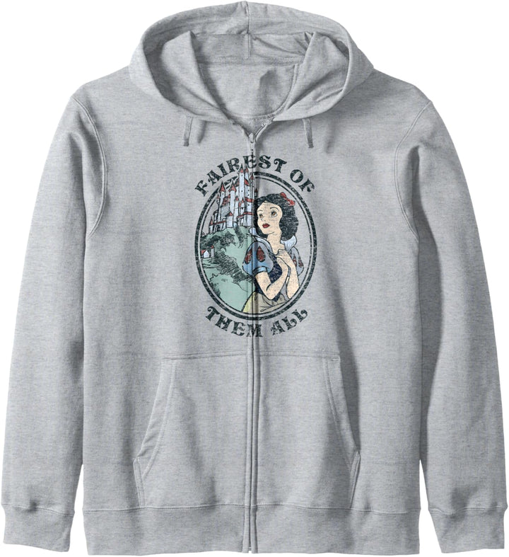 Disney Snow White Fairest Of Them All Vintage Portrait Kapuzenjacke