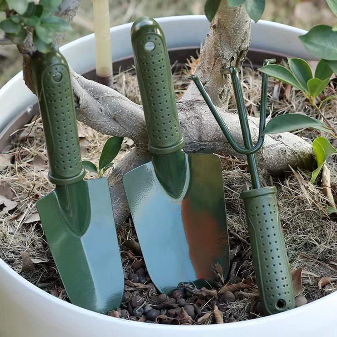 Mini Gartenwerkzeug Set klein leicht Eisen Rechen Schaufel Spaten für drinnen und draussen lose Erde