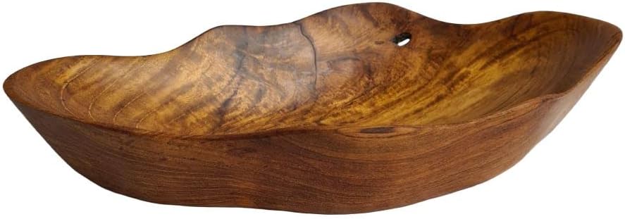 WINDALF Handgearbeitete Kleine Teak-Holzschale IROIZA 25 cm Seifen- & Schmuckschale Münzen & Schlüss