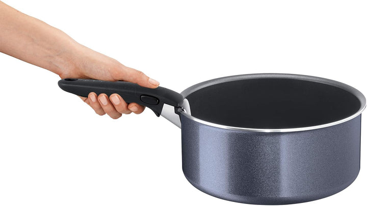 Tefal Kasserollen-Set 4 TLG., Grau/Blau, 16, 18 and 20 cm Kasserollen-Set 4 tlg. (16, 18, 20 cm + Gr