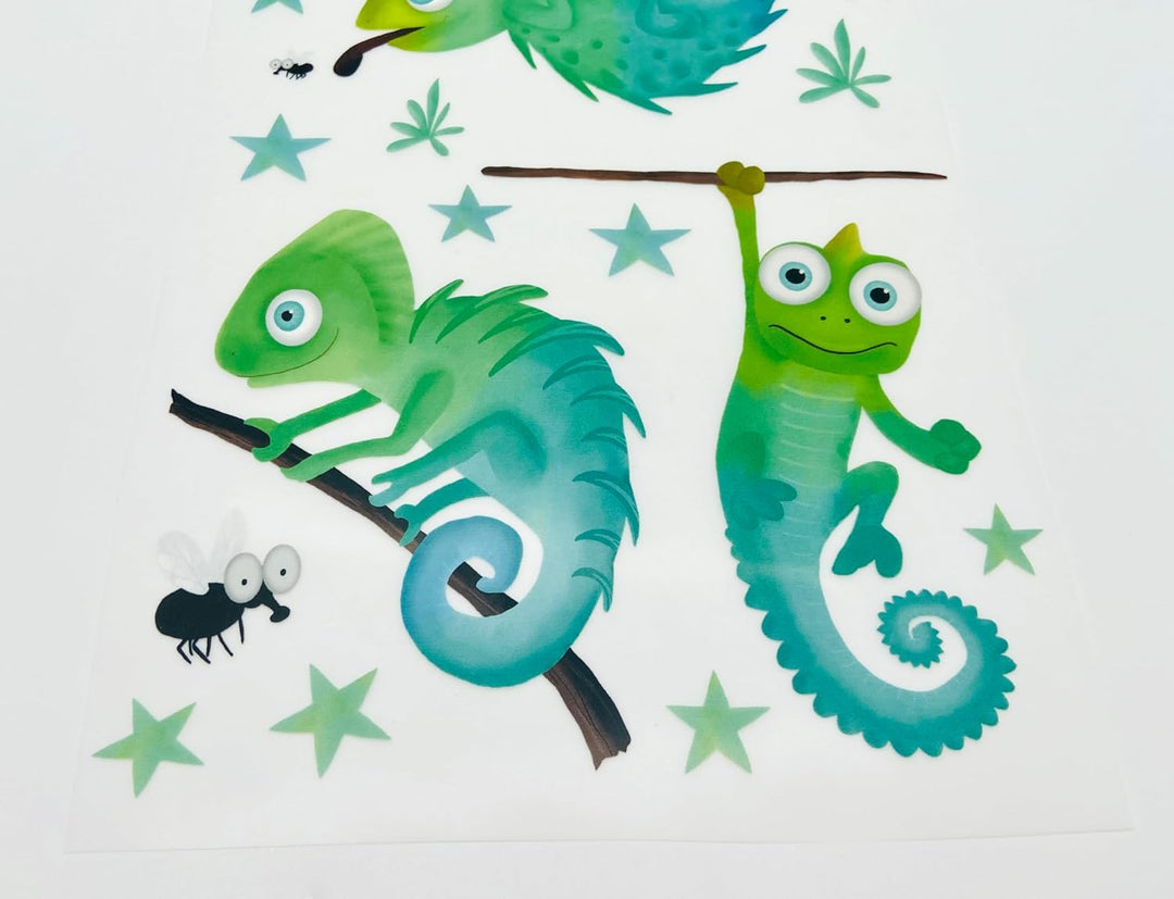 Bügelbilder Set für Textilien DIN A4 Kinder Mädchen Jungen Dino Einhorn gross klein Aufbügelbild zum