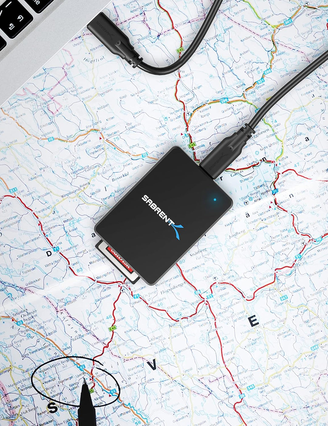 SABRENT CFexpress Typ B Kartenleser, USB 3.2 Gen 2 HIGH Speed 10 Gbit/s, Thunderbolt-kompatibel, unt