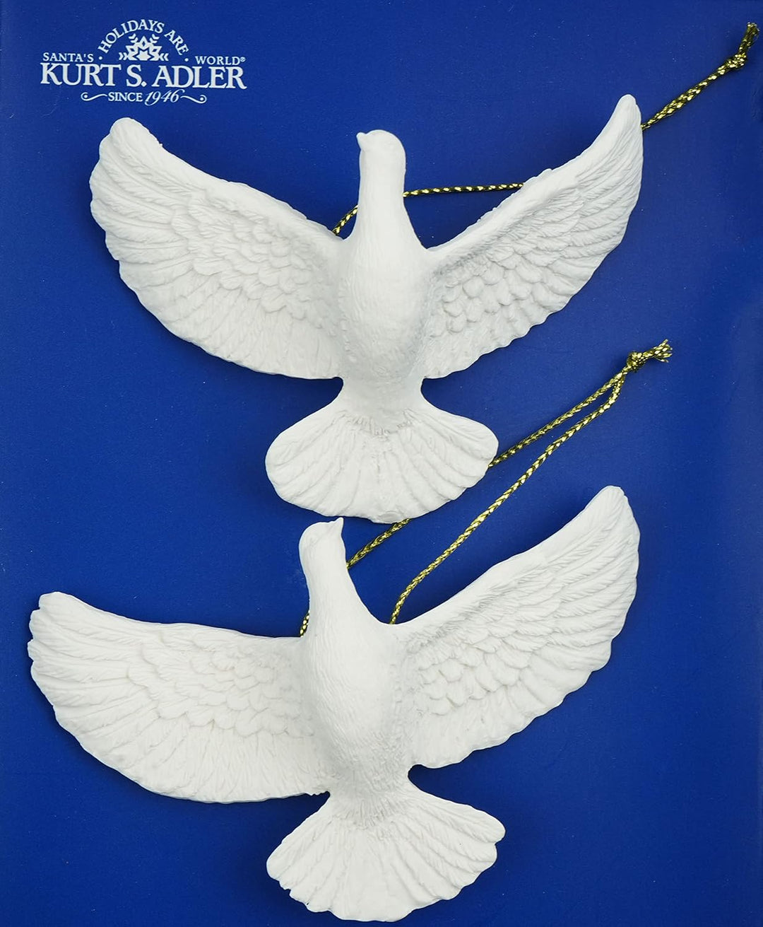 Kurt Adler Freundschaftstaube, Kunstharz, 11,4 cm, 2 Stück, 11,4 cm