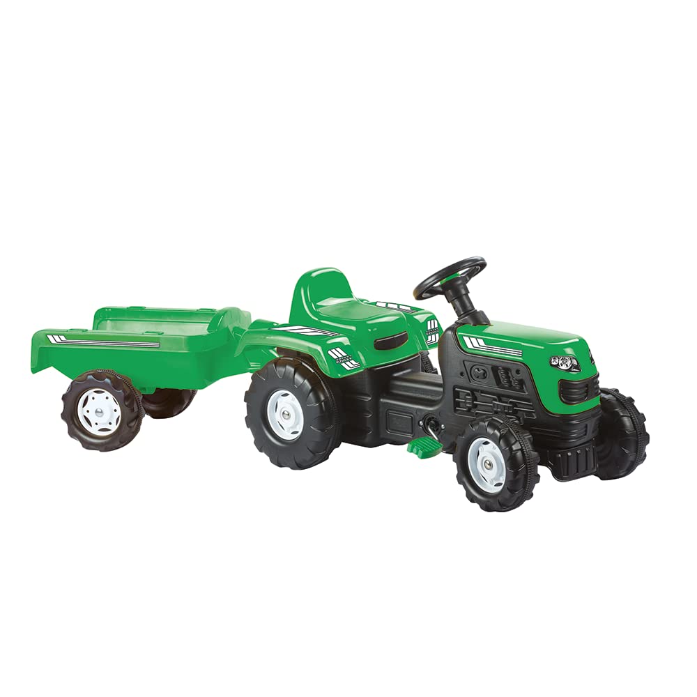 Dolu Ranchero Trettraktor mit abnehmbarem Anh?nger - Kinderspielzeug auf dem Bauernhof f?r Kinder im