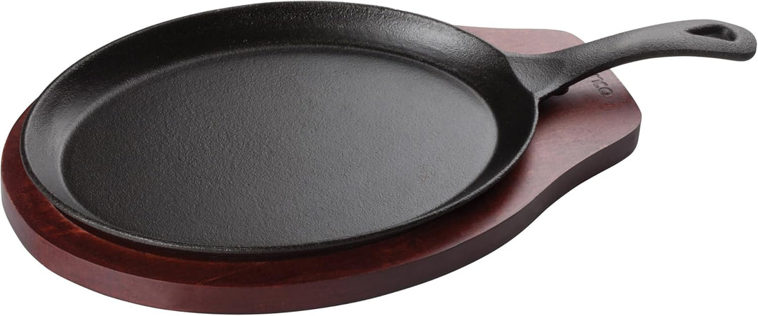 Winco FS-2 Fajita-Servier-Set, Gusseisen, Schwarz, Braun, Grösse M, 2-teilig 2 Piece Fajita Server,
