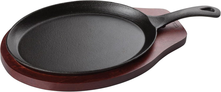 Winco FS-2 Fajita-Servier-Set, Gusseisen, Schwarz, Braun, Grösse M, 2-teilig 2 Piece Fajita Server,