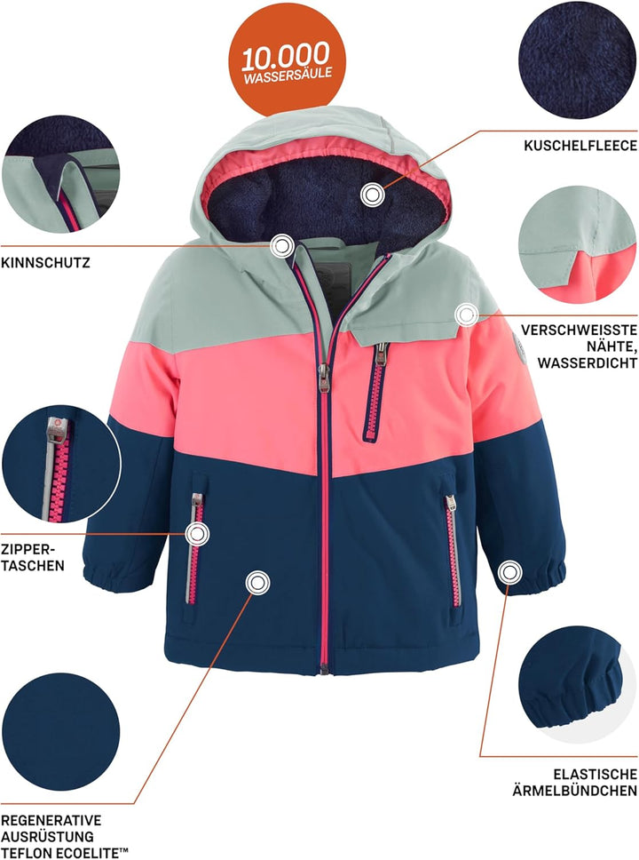Killtec Unisex Fisw 3 Mns Ski Jckt Skijacke/Funktionsjacke mit Kapuze und Schneefang 86-92 stahlmint