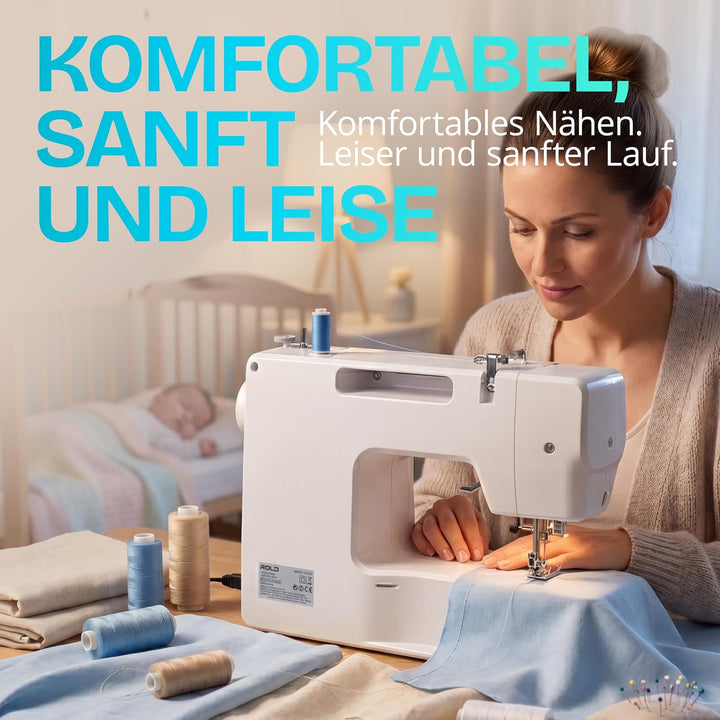 Rold S500 Computer Nähmaschine mit 300 Stichen zum Nähen aller Arten von Stoffen | Freiarm Computer-