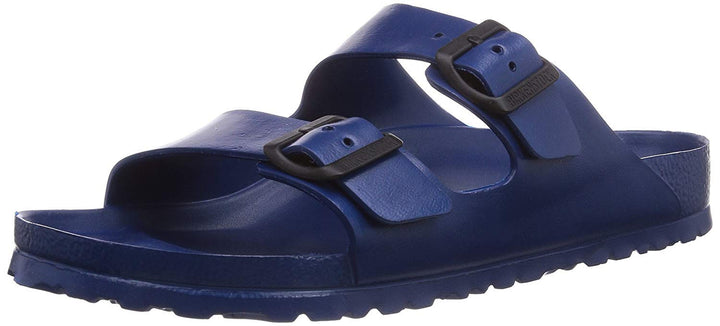 BIRKENSTOCK Herren Arizona Geöltes Leder Weit Pantoletten, 41 EU Navy
