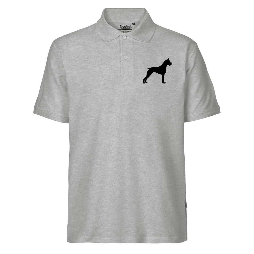 huuraa Herren Polo Shirt Deutscher Boxer Silhouette Bio Baumwolle Fairtrade Oberteil Grösse S-3XL mi