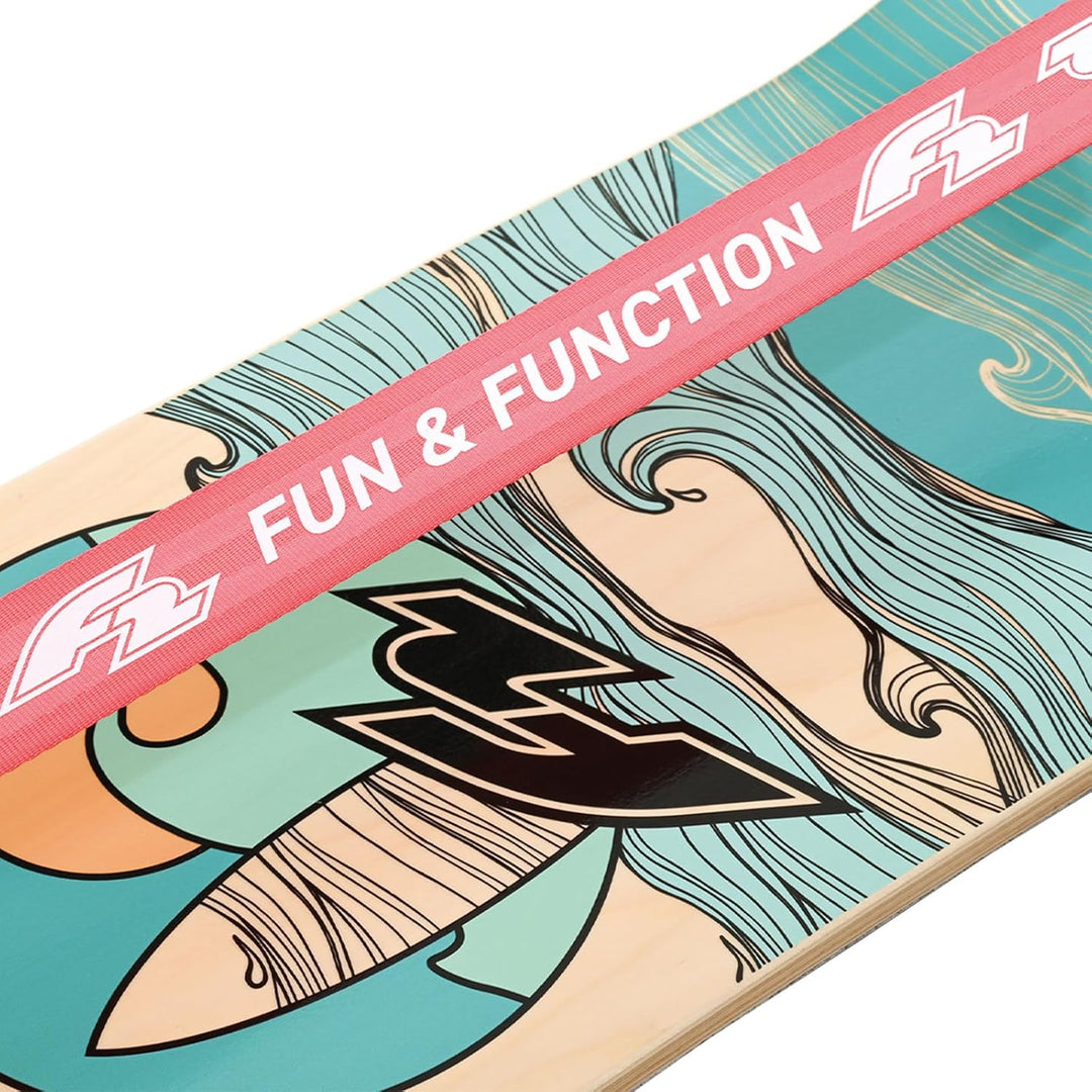 F2 Balance Board Surfline Board Slackline Training 105x27,5cm Farbe wählbar Pink 105x27,5cm, Pink 10