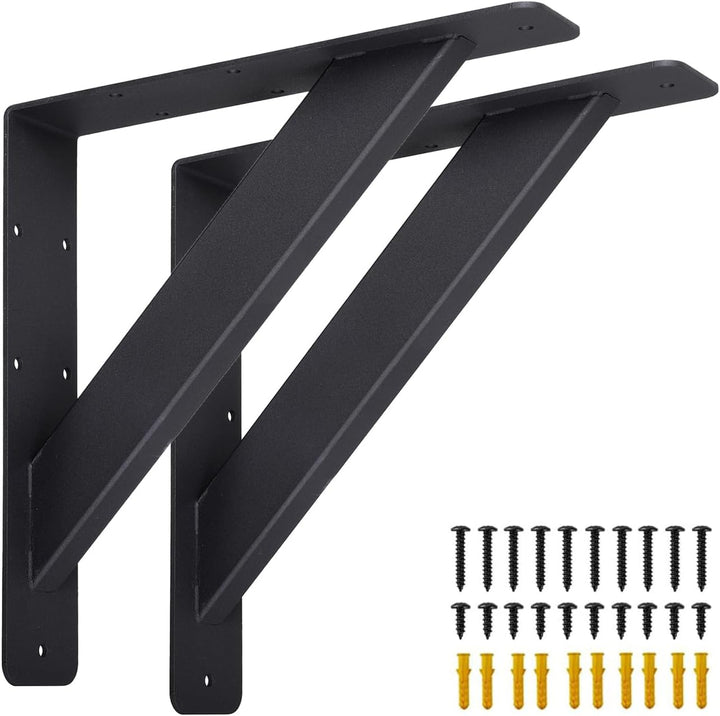 VANROUG Countertop Support Brackets,10”x10"x2"Heavy Duty Shelf Brackets,Wall Mounted Solid Shelf Bra