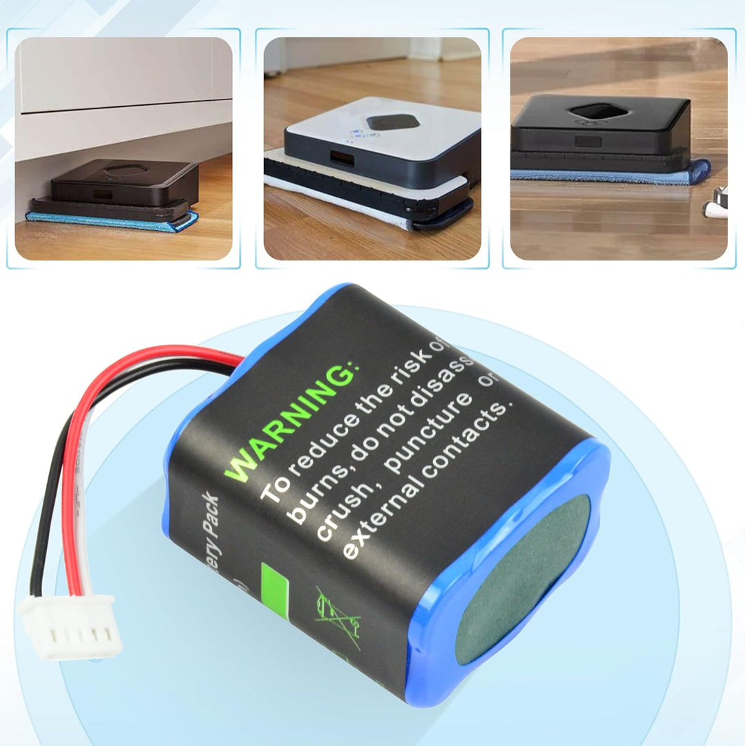 iPrize 7.2V 4000 mAh NI-MH Ersatzakku für iRobot Braava 380T 380 390T 390, Mint 5200 5200B 5200C Sta