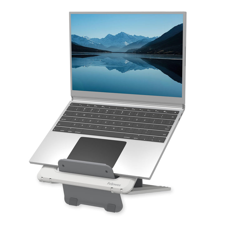 Fellowes Breyta™ Laptop-Ständer – verstellbar, 100% recycelbar, 12 Höhen, max. 15.6", 4kg. Für Zuhau
