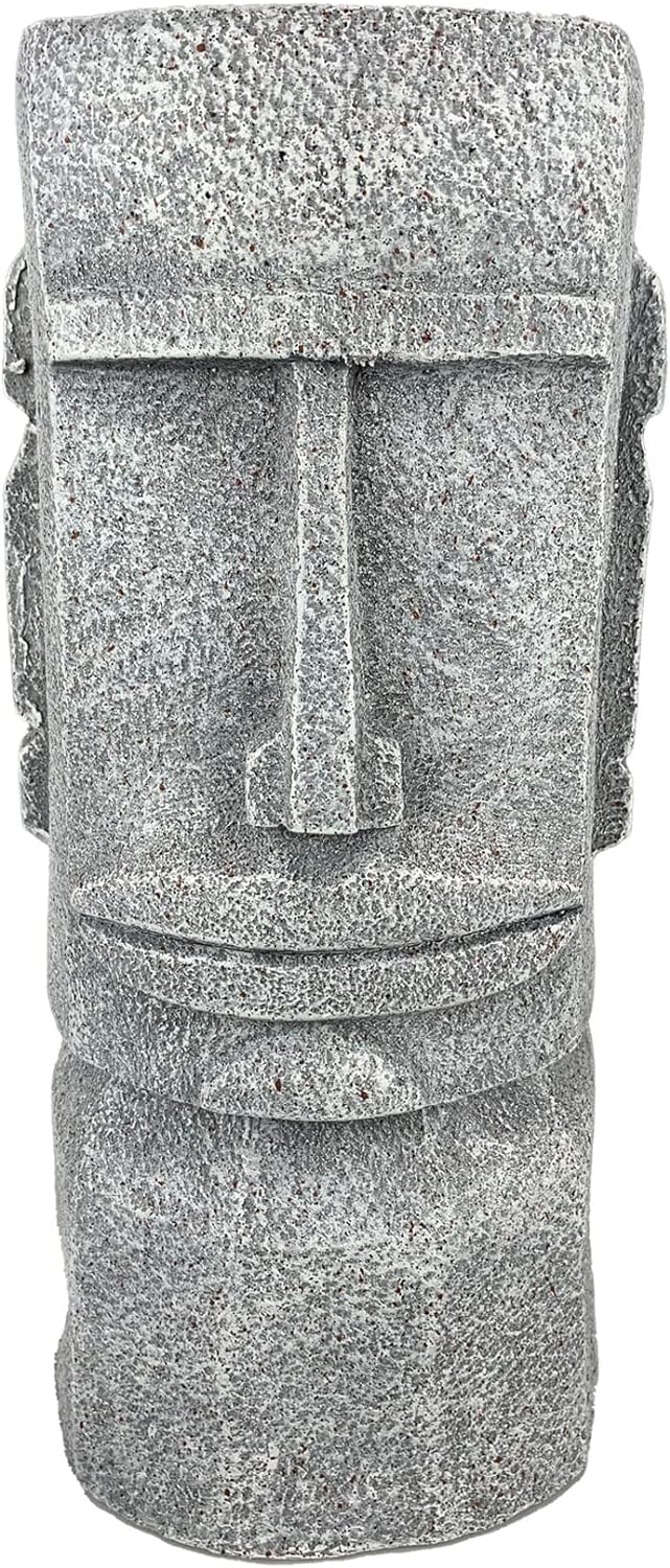 Cepewa Pflanztopf Moai Kopf │ Magnesia 20,5x46x20,5cm grau │ Blumentopf Pflanzgefäss Topf Übertopf (
