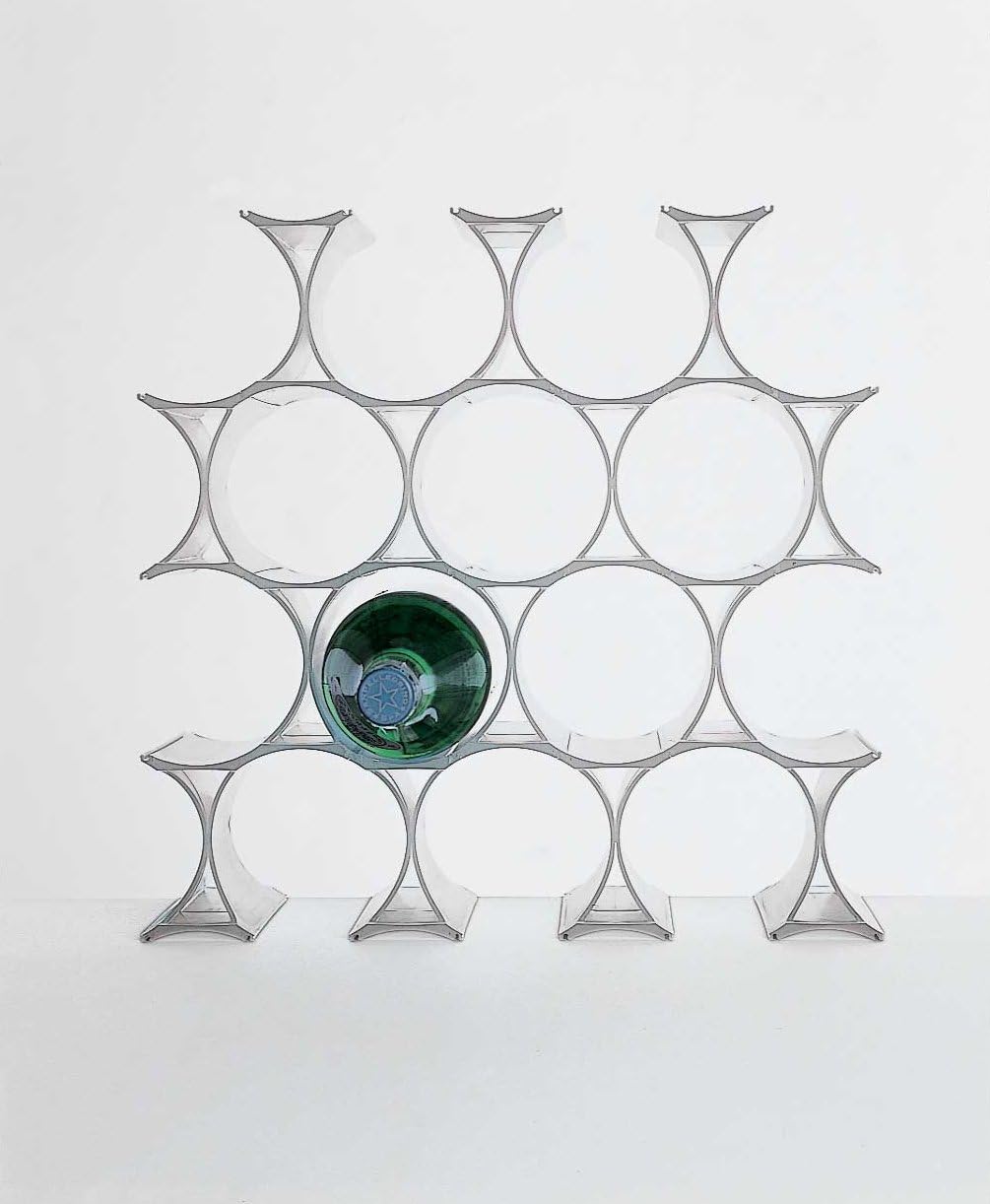 Kartell Infinity Flaschenregal, Plastik, opalino, 14.5 x 9.5 x 5.7 cm Bianco, Bianco