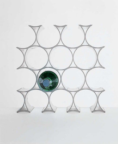 Kartell Infinity Flaschenregal, Plastik, opalino, 14.5 x 9.5 x 5.7 cm Bianco, Bianco