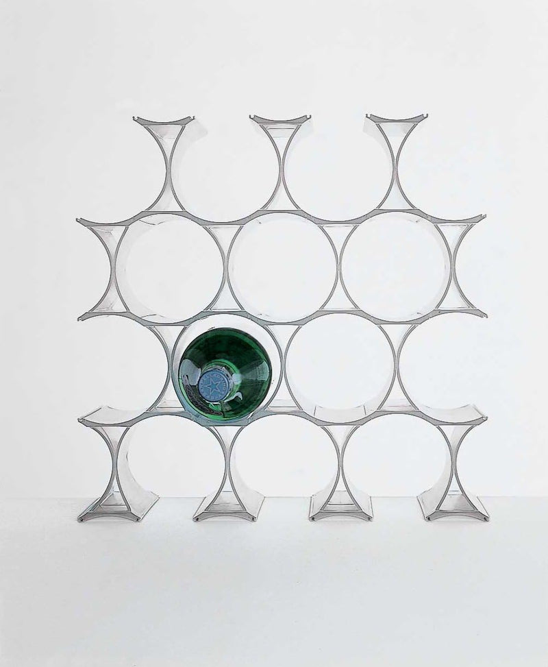 Kartell Infinity Flaschenregal, Plastik, opalino, 14.5 x 9.5 x 5.7 cm Bianco, Bianco