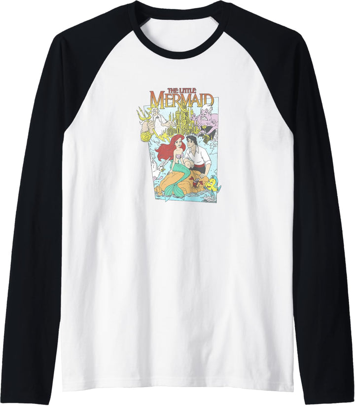 Disney The Little Mermaid Vintage Cover Raglan