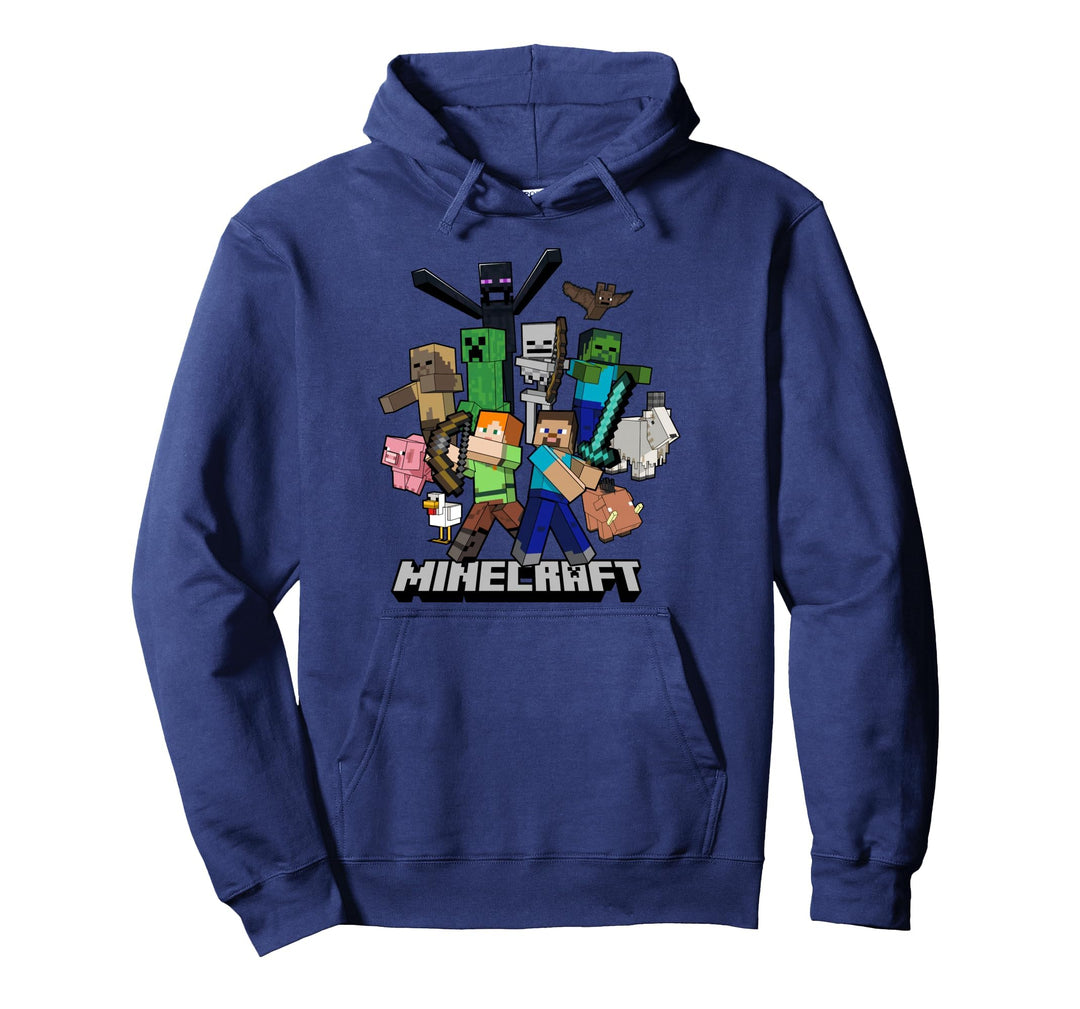 Minecraft Heroes & Enemies Group Shot Pullover Hoodie