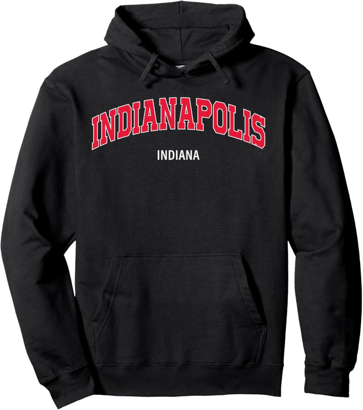 Indianapolis Indiana USA College Style Pullover Hoodie