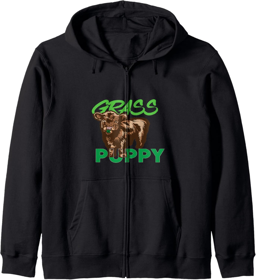 Gras Welpe Schottische Highland Kuh Geschenk Kapuzenjacke