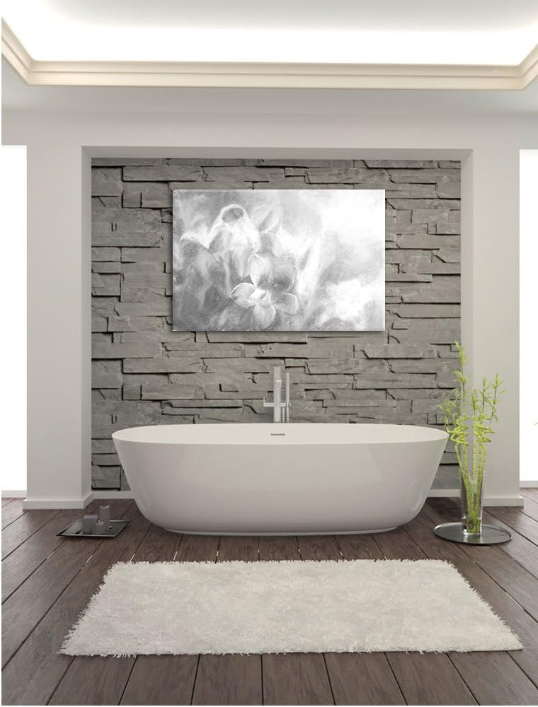 Pixxprint Lilane Lavendelblumen Kunst als Leinwandbild/Grösse: 100x70 / Wandbild/Kunstdruck/fertig b