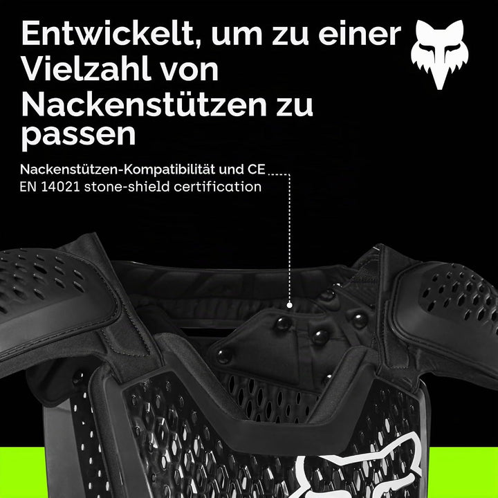 Fox Racing Unisex adult R3 Brustpanzer L-XL Schwarz, L-XL Schwarz