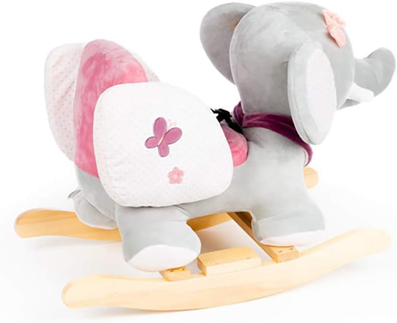 Nattou Schaukeltier Elefant Adèle, 10 - 36 Monate, 60 x 39 x 50 cm, Rosa/Grau, Elefant Adèle