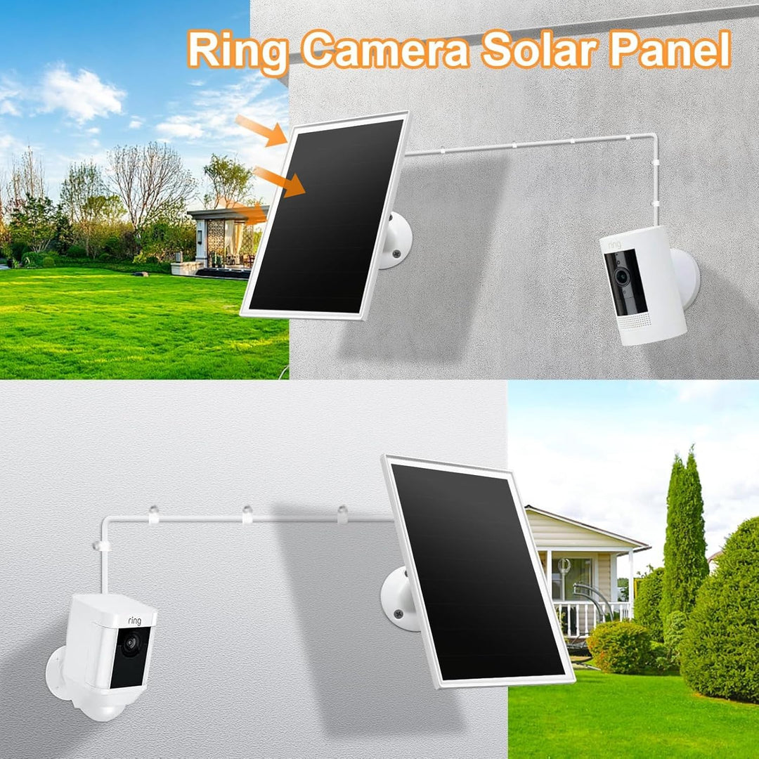 Solarpanel-Ladegerät für Ringkamera, kompatibel mit Ring Stick Up Cam Akku, Ring Spotlight Cam Akku,