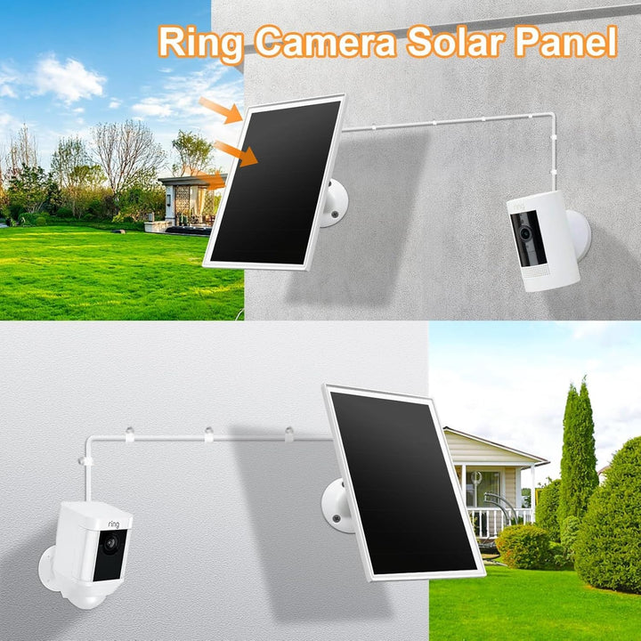 Solarpanel-Ladegerät für Ringkamera, kompatibel mit Ring Stick Up Cam Akku, Ring Spotlight Cam Akku,