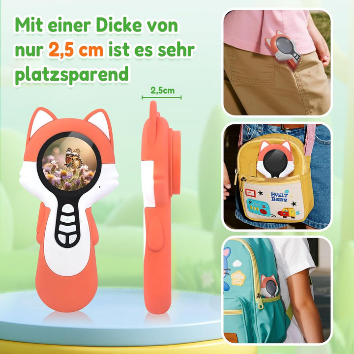Charmline 2-in-1 Digitales Mikroskop für Kinder, EIN Kamera- und EIN Mikroskopobjektiv, Microscope f
