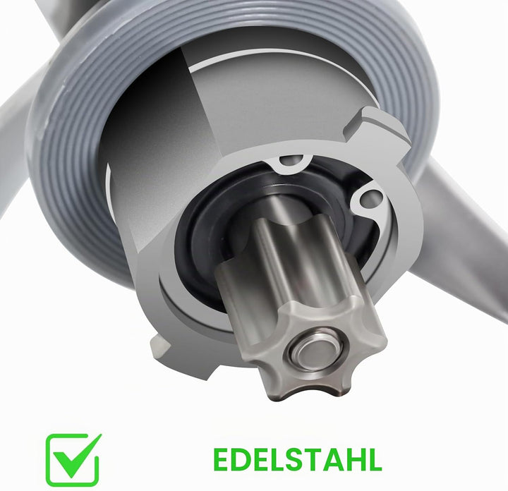 Poweka TM21 Messer Kompatibel mit Vorwerk Thermomix TM21 Edelstahl Küchenmaschine mit Dichtring, TM2