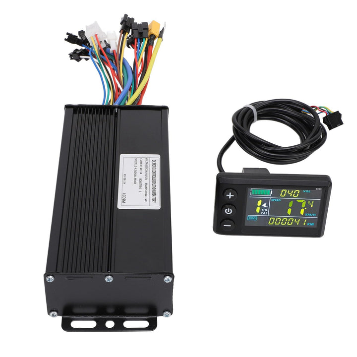 BuyWeek Elektrofahrrad Brushless Motor Controller Kit, 36V 48V 52V 1500W 2000W 40A 3 Modus Sinuswell