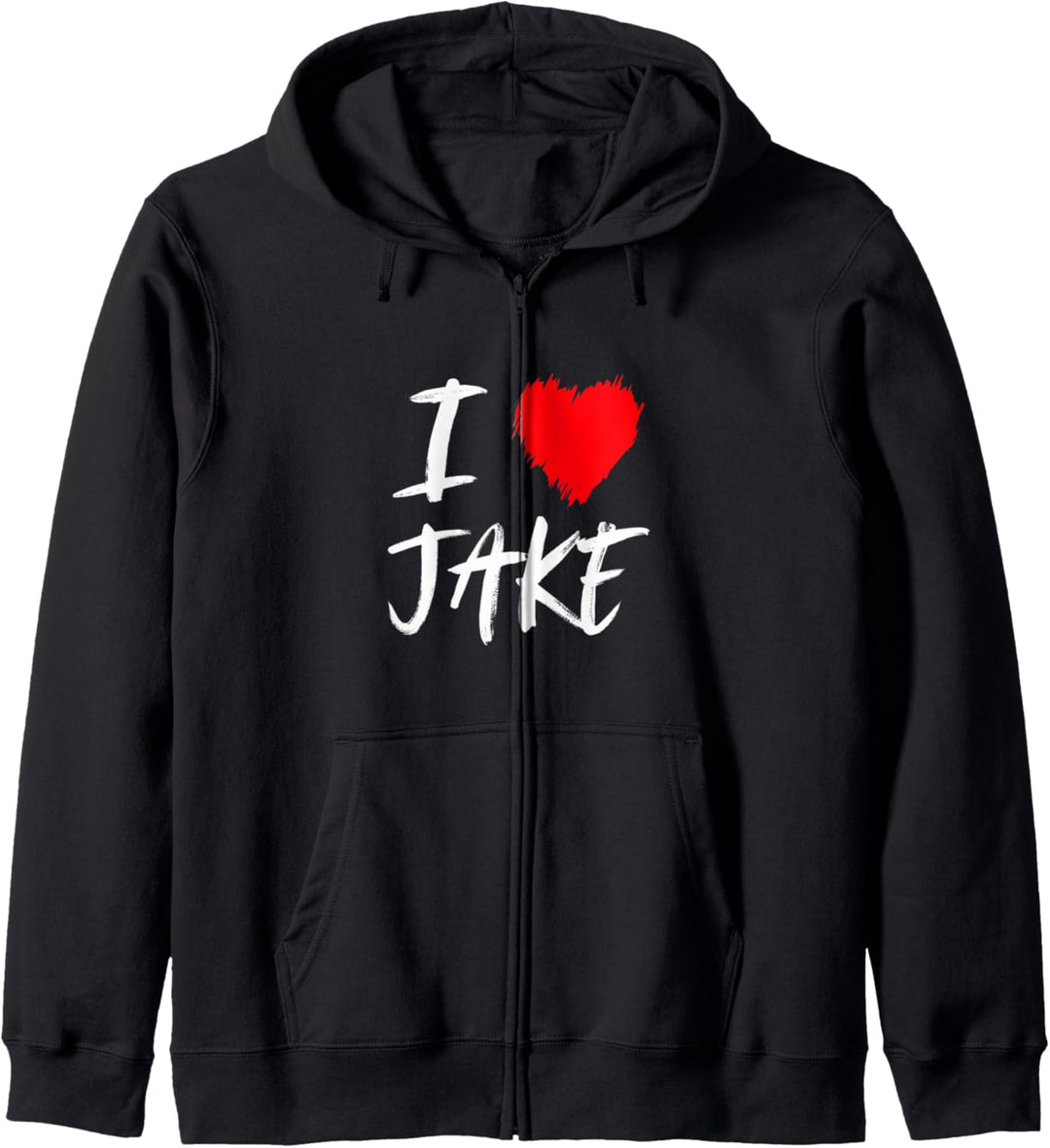 I Love Jake Ehemann Sohn Papa Freund Enkel Rot Herz Kapuzenjacke