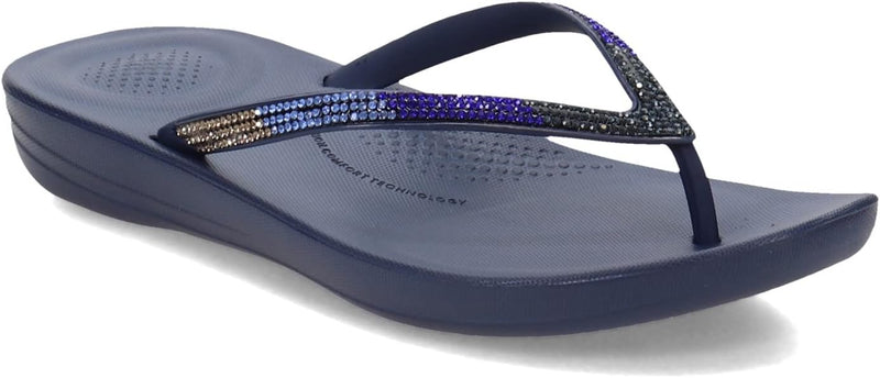 Fitflop Damen Sparkle Classic Iqushion Ombre Flipflop 36 EU Midnight Navy Marineblau, 36 EU Midnight