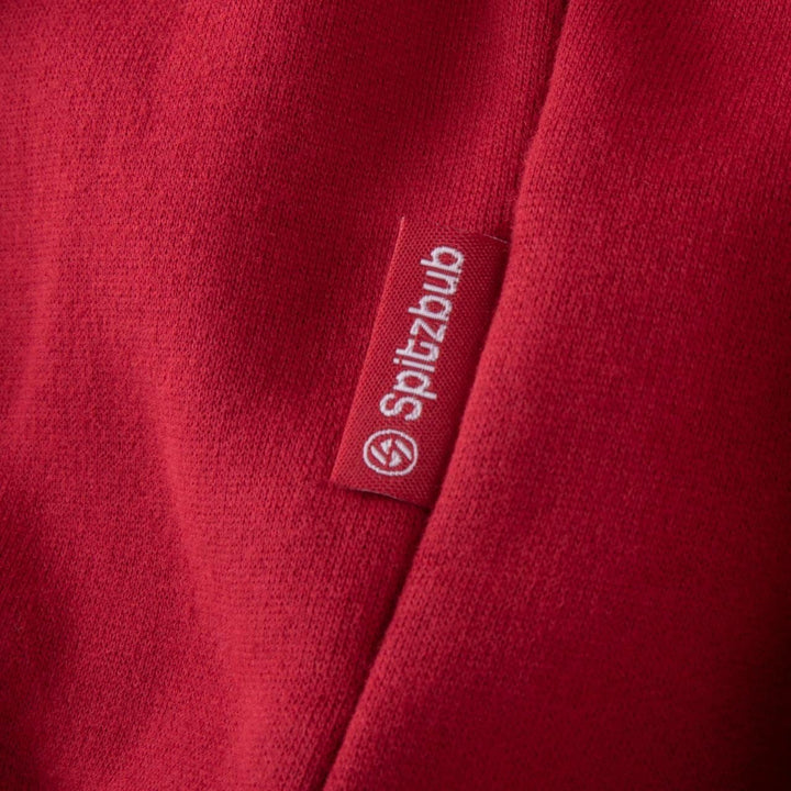 Spitzbub Herren Hoodie Pullover mit Kapuze Kapuzenpullover Sportshoodie mit Ärmelprint L Rot, L Rot